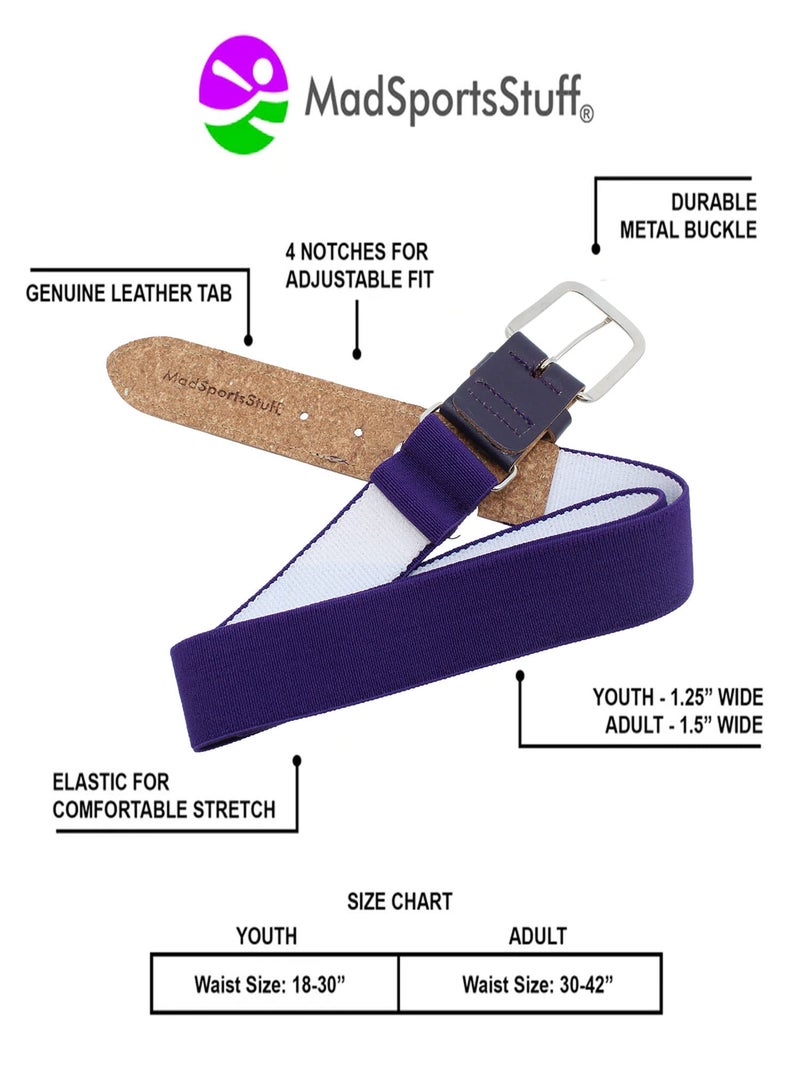 MadSportsStuff Pro Line Baseball Socks and Belt Combo (Purple, Medium) - Image 5